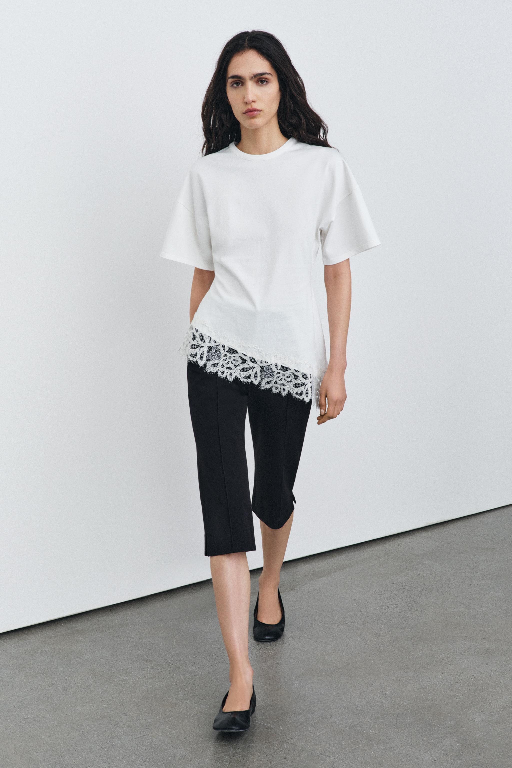 T-SHIRT HEAVY COTTON DENTELLE